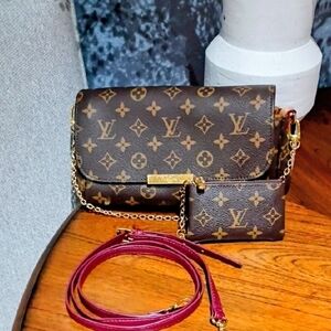 Louis Vuitton Monogram Favorite Bag With Matching Coin Purse